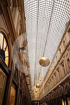 Galerie de la Reine. Covered passageway Brussels old city centre, Belgium