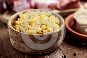Galets, short pasta typical of catalonia, spain