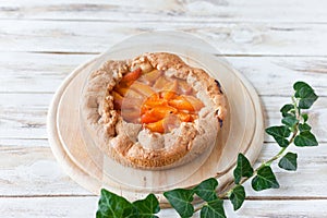 Galette with apricot.