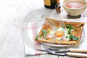 Galette sarrasin, buckwheat crepe