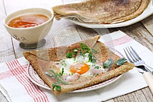 Galette sarrasin, buckwheat crepe