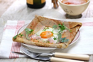 Galette sarrasin, buckwheat crepe