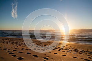 Galician beach landscape, Galicia, Spain. Do Rostro beach photo