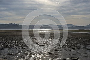 Galician beach during the low tide