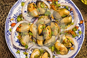Galician mussels in vinaigrette