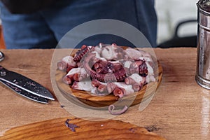 Pulpo a la gallega octopus spanish traditional recipe photo