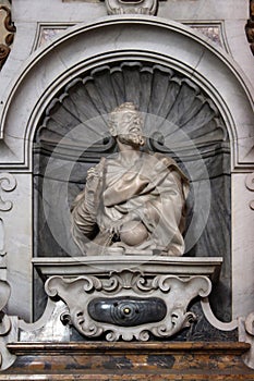 Galileo Galilei, detail of the tomb, Santa Croce cathedral, Florence
