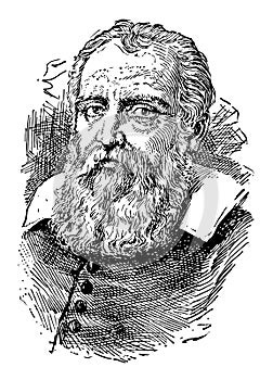 Galileo Galilei vintage illustration