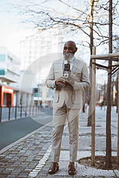 Gallant Black Man, Vintage Camera