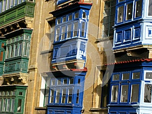 Gallarija, typical wooden balconies in Malta