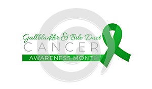 Gallbladder Bile Duct Cancer Awareness Month Isolated Logo Icon Sign