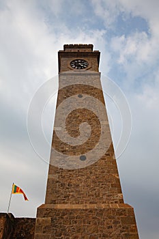 Galle Fort in the Bay of Galle, Sri Lanka. It was built first in 1588 by the Portuguese