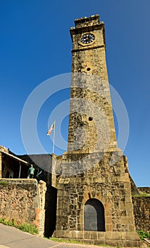 Galle fort clock towers in fort Galle, Sri Lanka