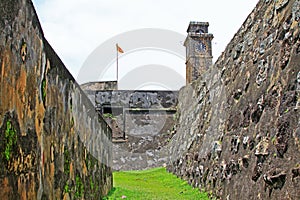 Galle Fort`s Anthonis Clock Tower - Sri Lanka UNESCO World Heritage