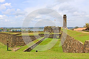 Galle Fort`s Anthonis Clock Tower - Sri Lanka UNESCO World Heritage
