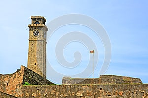 Galle Fort`s Anthonis Clock Tower - Sri Lanka UNESCO World Heritage