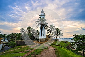 Galle Lighthouse and coast in Galle, Sri Lanka