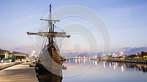 Galleon in the port