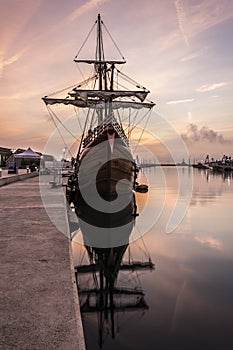 Galleon in the port