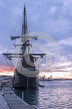 Galleon in the port