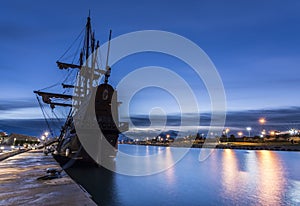 Galleon in the port