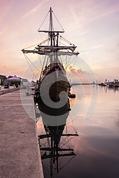 Galleon in the port