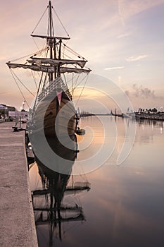 Galleon in the port