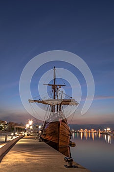 Galleon in the port