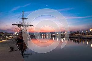 Galleon in the port