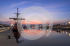 Galleon in the port