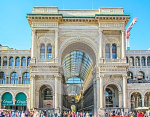 Galleria Vittorio Emanuele II entrance in Milan