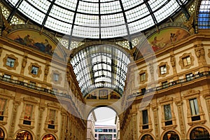 Galleria Vittorio Emanuele II inside Milan Italy