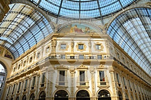 Galleria Vittorio Emanuele II inside view.