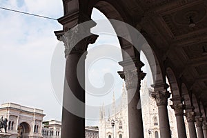 Galleria Vittorio Emanuele II. Milan Italy.