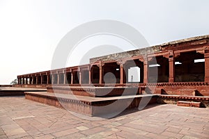 Galleries and ancient structure in Fatehpur Sikri