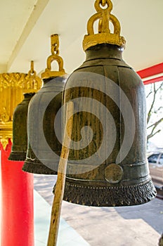 Galleries of Buddhist bells for voicing prayers. Buddha Purnima