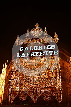 Galleries Lafayette at Christmas time