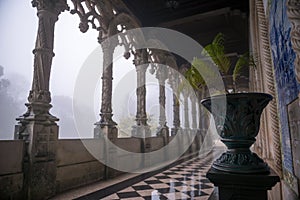 A gallery at Bussaco Palace, Portugal photo