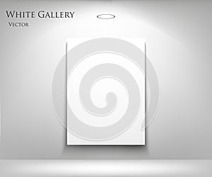 Gallery with empty frame