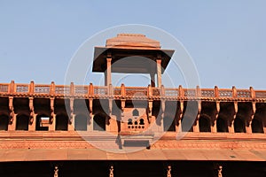 Gallery at entrance of Agra Fort