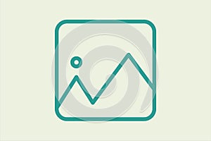 Gallery icon. icon related to UI elements. suitable for web site, app, user interfaces,element, printable etc. line icon style.
