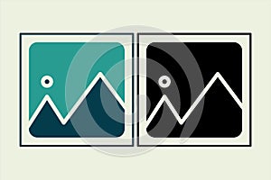 Gallery icon. icon related to UI elements. suitable for web site, app, user interfaces,element, printable etc. solid icon style.
