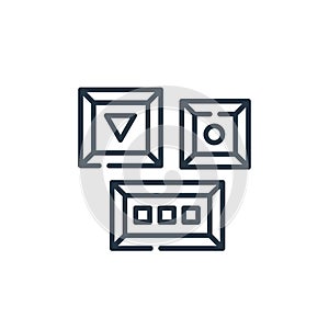 gallery icon vector from museum concept. Thin line illustration of gallery editable stroke. gallery linear sign for use on web and