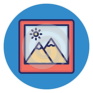 Gallery, landscape Vector Icon which can easily edited