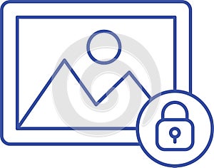 Gallery lock Isolated Vector icon which can easily modify or edit