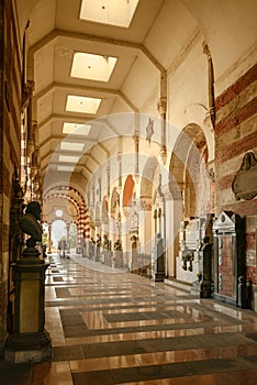 Gallery at Monumental Cemetery, Milan