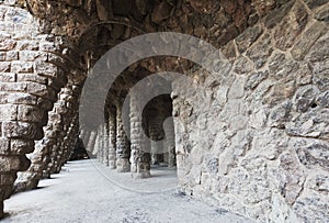 Gallery in the Park Guell