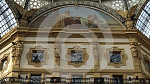 Gallery Vittorio Emanuele II, art details. Milan.Italy