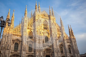 Gallery Vittorio Emanuele II in square of Duomo in Milan, Italy