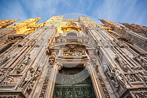 Gallery Vittorio Emanuele II in square of Duomo in Milan, Italy